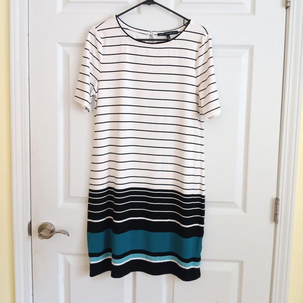 White House Black Market striped shift dress Size L